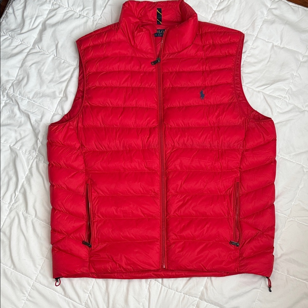 Ralph Lauren Men's Vibrant Red Quilted Vest
